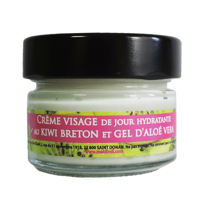 Crème Visage de jour hydratante au kiwi breton et gel d'aloé vera 30g